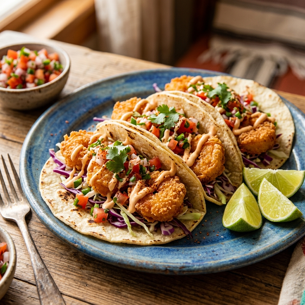 Tacos de Camarón Rebosados